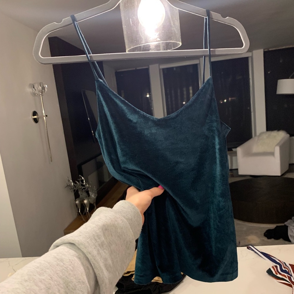 Deep Emerald green velvet cami